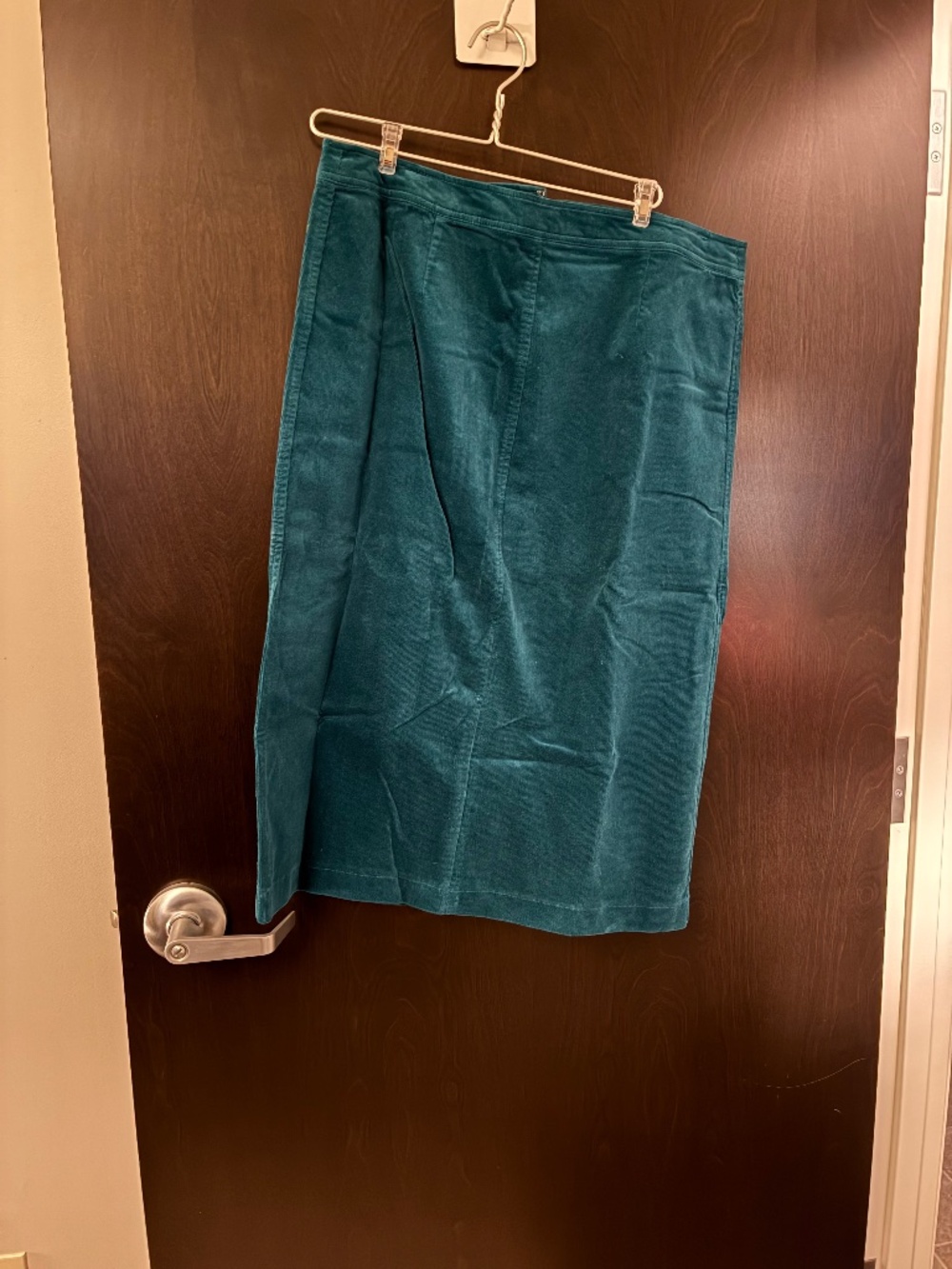 Chadwick’s teal corduroy skirt NWOT
